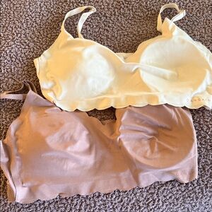 Danskin Women's Bra Set - Soft Yellow and Tan